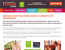 Tablet Screenshot of dining-guide.londonpass.com